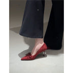 Damen elegante Pumps mit modischer Schleifenverzierung R&B