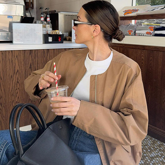 Damen leichte Übergangsjacke mit praktischen Taschen R&B