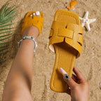 Damen Bequeme Riemensandalen mit modischem Textiloberteil und dämpfender Sohle R&B
