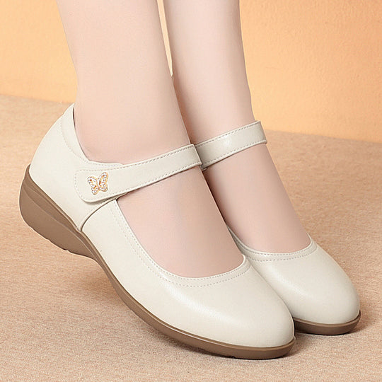 Damen Komfortable Ballerinas mit luftiger Lochmusterung und verstellbarem Riemen R&B