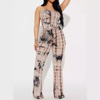 Damen Strapless Jumpsuit mit Raffungen und lässigem Schnitt R&B