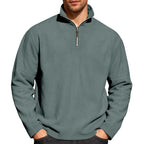 Herren nan leichter Mikrofleece-Performancepullover mit kurzem Reißverschluss Raglanärmeln und formgR&Benden Nähten R&B