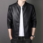 Herren Kunstlederjacke modern geschnitten