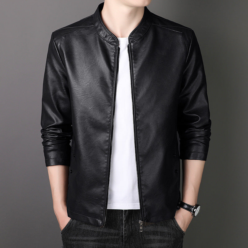 Herren Kunstlederjacke modern geschnitten
