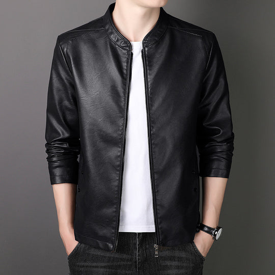 Herren Kunstlederjacke modern geschnitten