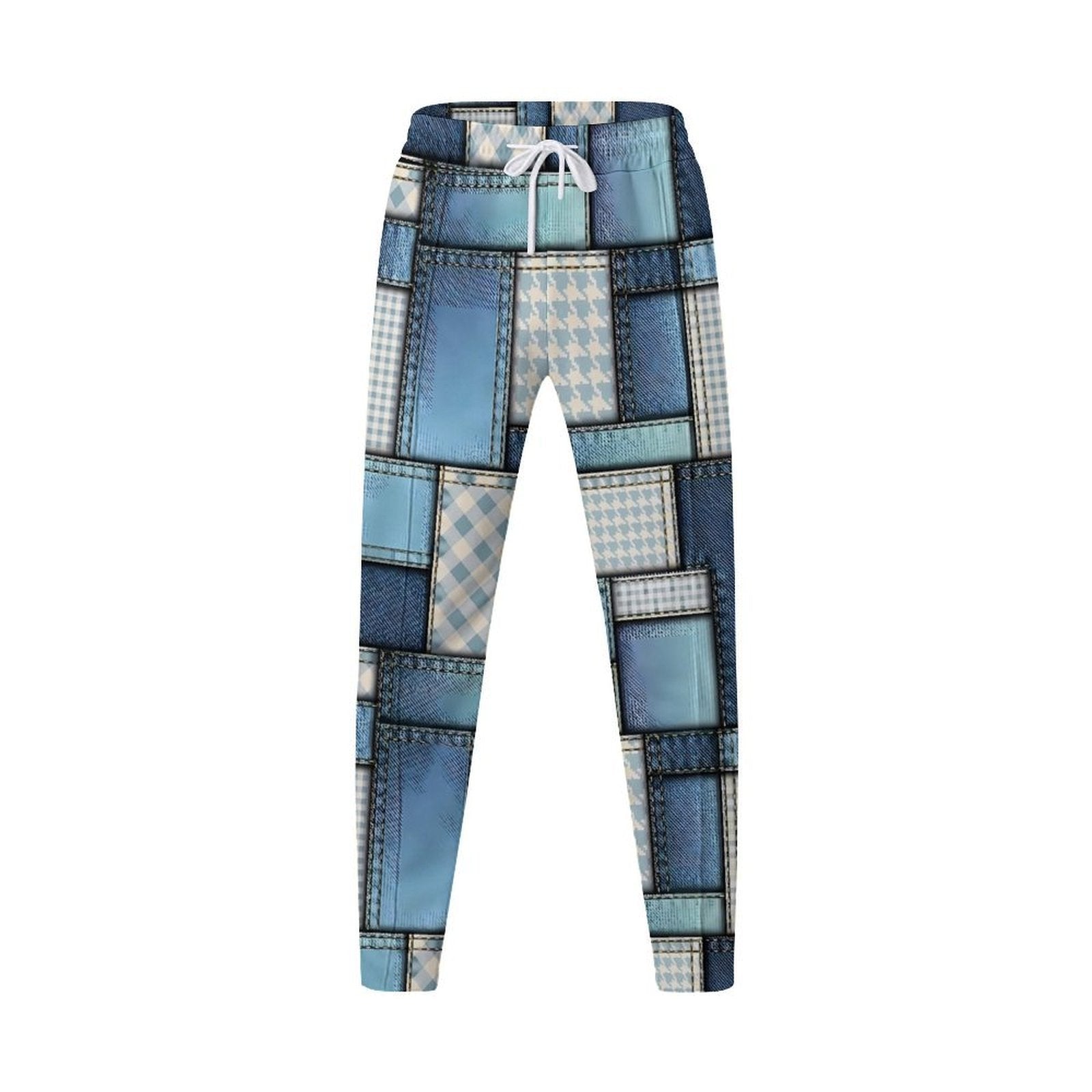 Damen trendige Patchwork-Hose R&B