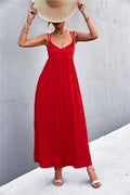 Damen Maxikleid mit feinen Spaghetti-Trägern R&B