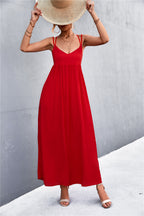 Damen Maxikleid mit feinen Spaghetti-Trägern R&B