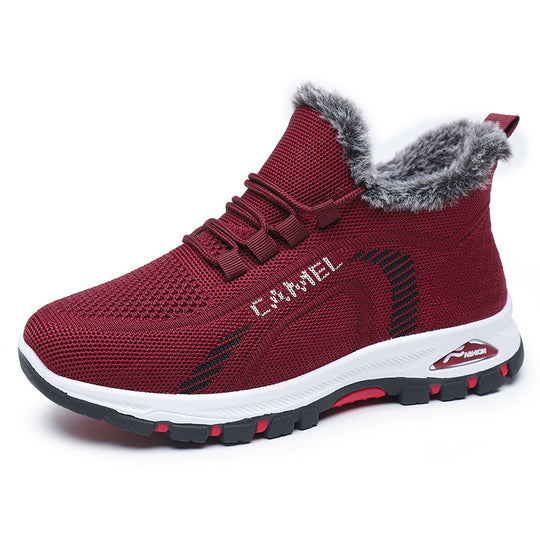 Damen Winterfeste und Atmungsaktive Sneakers mit Kuscheligem Innenfutter R&B