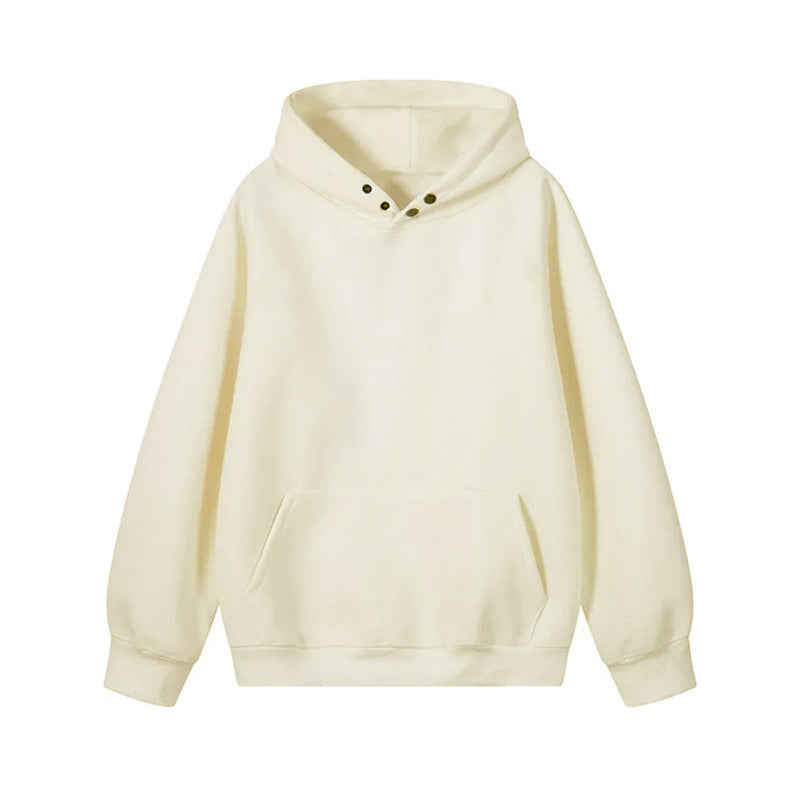 Damen Kapuzenpullover mit innovativem Schnitt und praktischen Druckknöpfen R&B