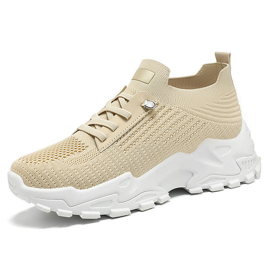 Damen Sportliche Slip-On Sneakers mit atmungsaktiver Strick-Oberfläche R&B