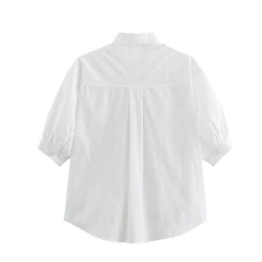 Damen Blusenshirt mit lässigem Schnitt und praktischen Brusttaschen R&B