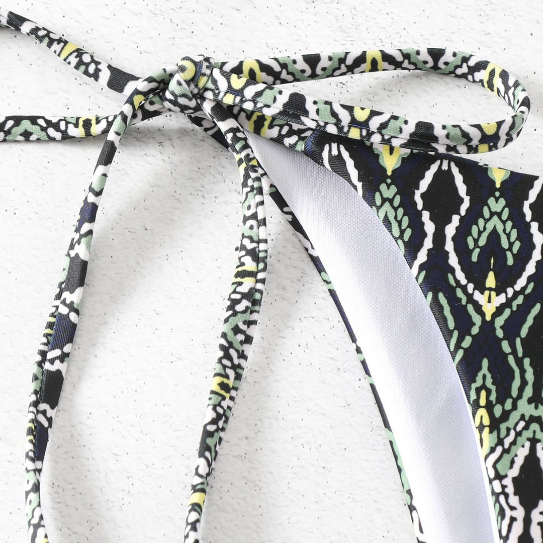 Damen Triangel-Bikini mit verspieltem Knoten-Design R&B