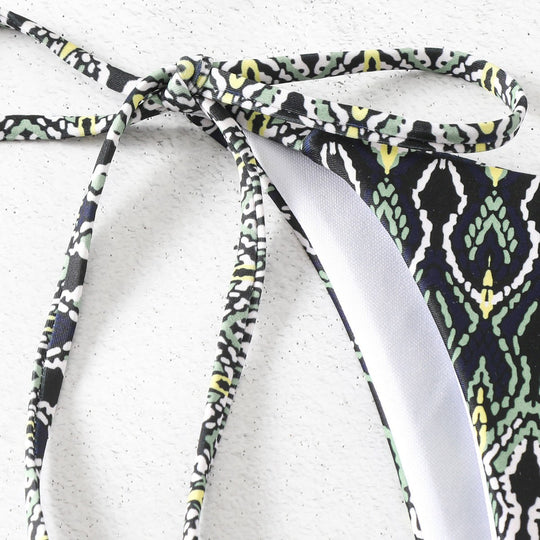 Damen Triangel-Bikini mit verspieltem Knoten-Design R&B