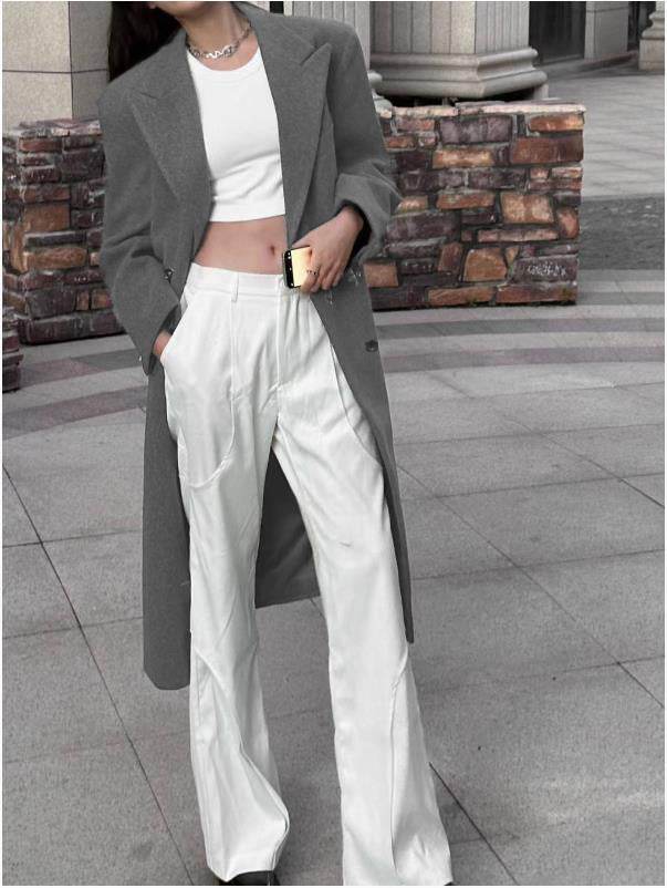 Damen maßgeschneiderter Langblazer mit eleganter Silhouette R&B