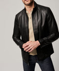Herren elegante jacke mit sportlichem Reißverschluss