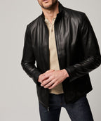 Herren elegante jacke mit sportlichem Reißverschluss