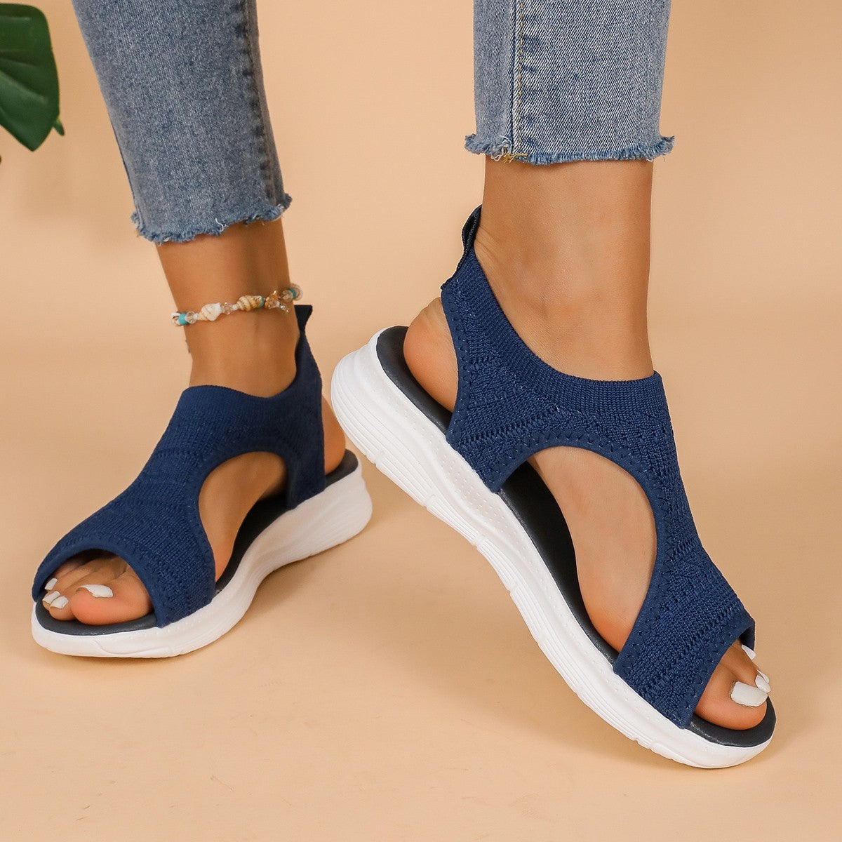 Damen Atmungsaktive Sandalen mit elastischem Tragekomfort R&B
