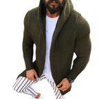 Herren lässiger Strickmantel mit strukturiertem Design und großzügigen Taschen R&B