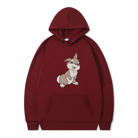 Damen Kapuzenpullover mit niedlichem Hasen-Design und bequemen Kängurutaschen R&B