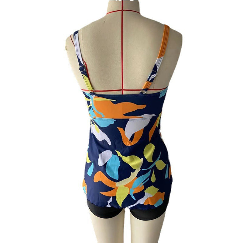 Damen Tankini-Set mit floralem Zusammenspiel und komfortablen Shorts R&B