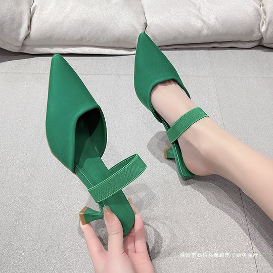 Damen Slingback-Pumps mit elegantem spitzem Design und komfortablem Fersenriemen R&B
