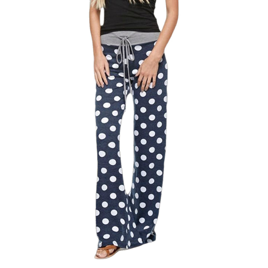Damen Freizeithose mit modischem Punktedesign und elastischem Bund R&B
