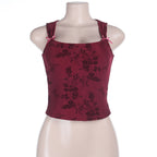Damen Blumendesign Crop-Top