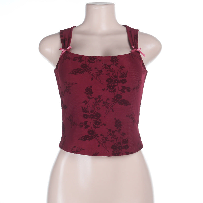 Damen Blumendesign Crop-Top