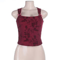 Damen Blumendesign Crop-Top R&B