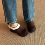Damen kuschelige Winterclogs mit weichem Futter und rutschfester Sohle R&B