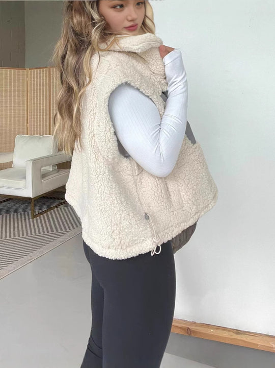 Damen Stepp-Weste mit hohem Kragen und praktischer Brusttasche R&B