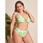 Damen Triangel-Bikini mit asymmetrischem Wickelrock R&B