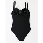 Damen Einteiliger Badeanzug mit figurformendem Schnitt und elegantem Neckholder R&B