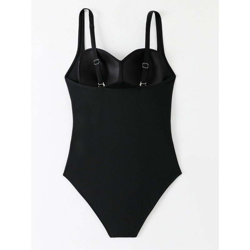 Damen Einteiliger Badeanzug mit figurformendem Schnitt und elegantem Neckholder R&B