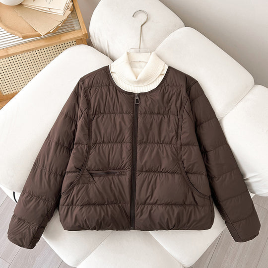 Damen Bequeme gesteppte Freizeitjacke mit hochschließendem Kragen und seitlichen Taschen R&B