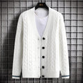 Damen Strickjacke mit Zopfmuster und Knopfdetails R&B