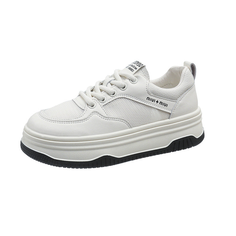 Damen Sportliche Sneakers mit hohem Plateau und atmungsaktiver Oberfläche