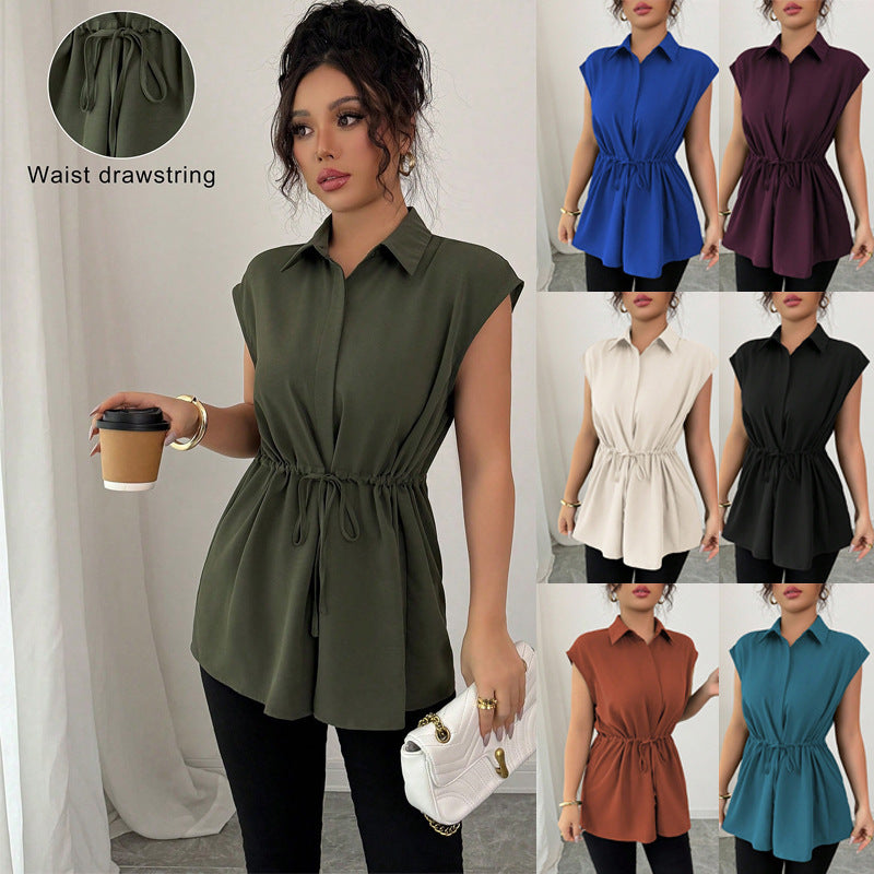 Damen lässige Bluse mit tailliertem Schnitt R&B