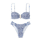 Damen Push-Up Bikini mit raffiniertem Rüschendesign