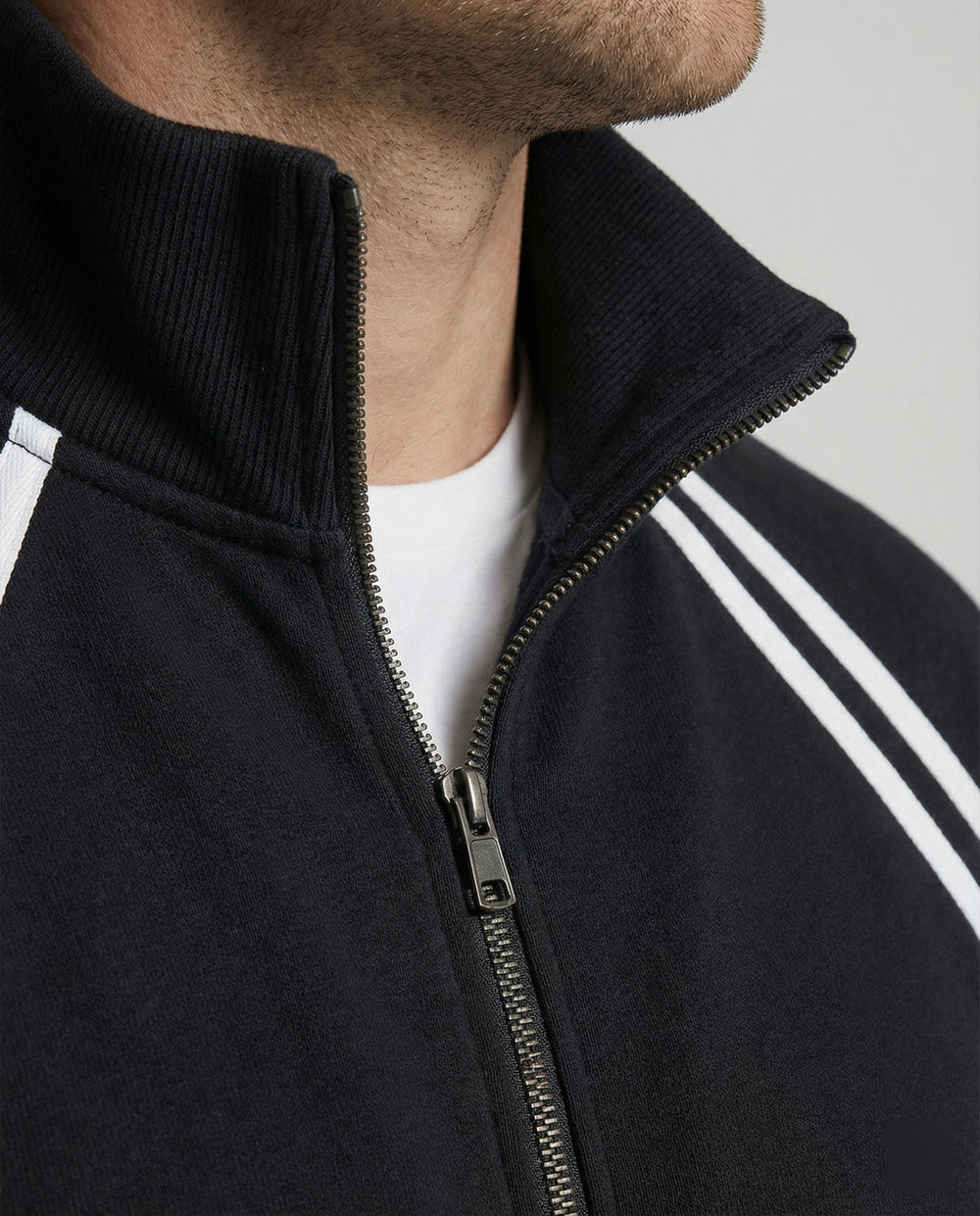 Schwarze American Style College Jacke für Herren und Damen