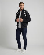 Schwarze American Style College Jacke für Herren und Damen