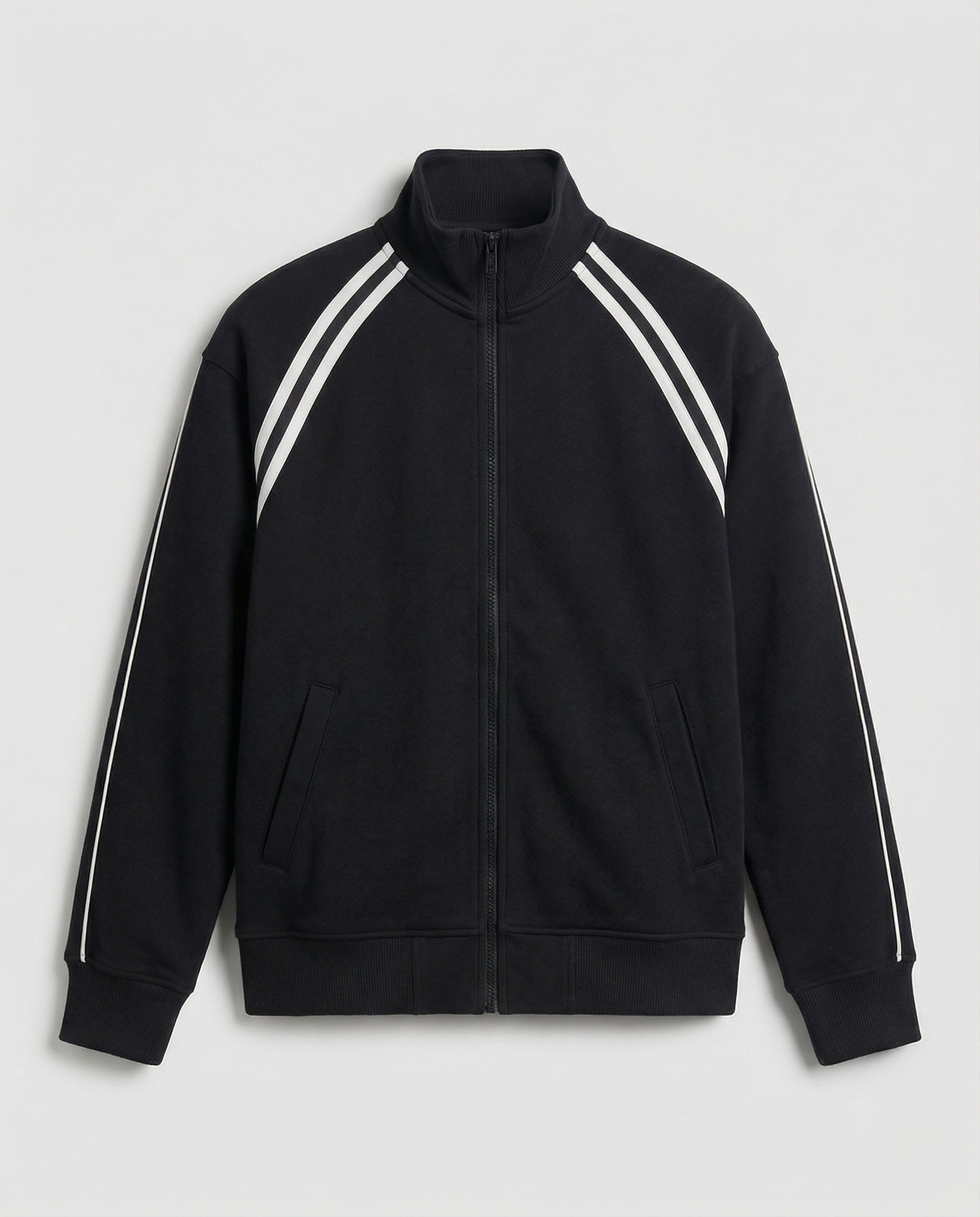 Schwarze American Style College Jacke für Herren und Damen