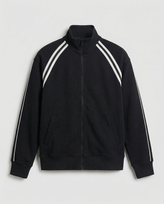 Schwarze American Style College Jacke für Herren und Damen
