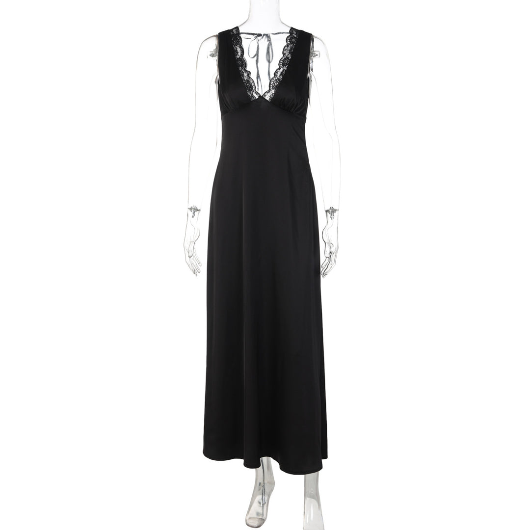 Damen Elegantes Nachthemd mit Spitzendetails R&B