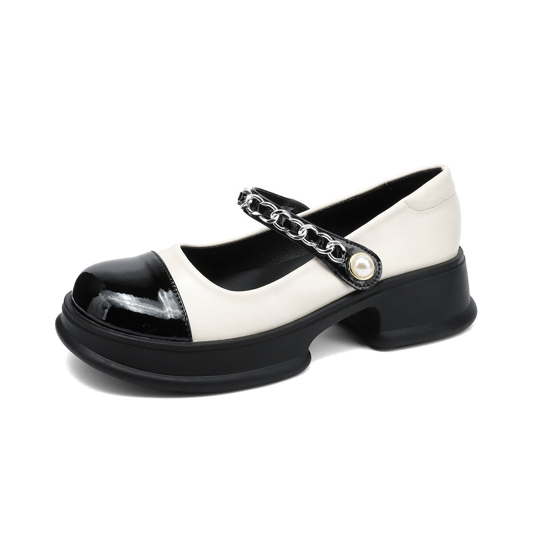 Damen Ballerinas mit modischem Riemchen und eleganter Kettenverzierung R&B