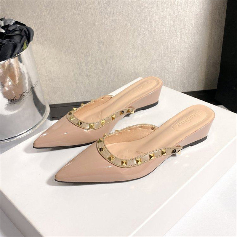 Damen spitze Mules mit Nietenverzierung R&B