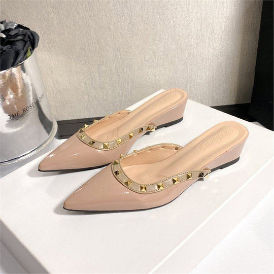 Damen spitze Mules mit Nietenverzierung R&B