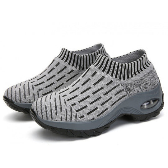 Damen Slip-On Sneakers mit atmungsaktiver Strick-Oberfläche und stoßdämpfendem Fußbett R&B