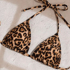 Damen Triangel-Bikini mit Rüschenslip und durchsichtiger Overlay R&B